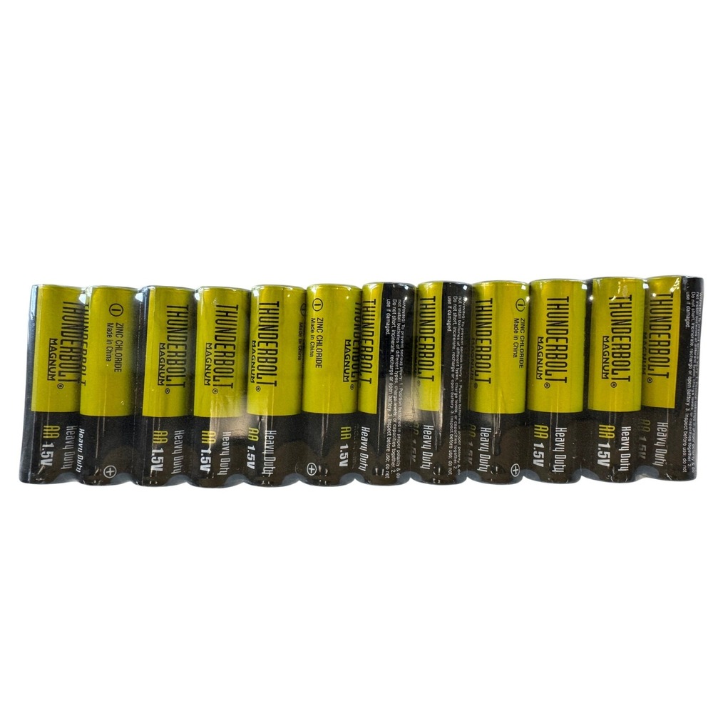 Thunderbolt Magnum Heavy Duty AA Batteries 1.5V Zinc Chloride 12 Count Pack